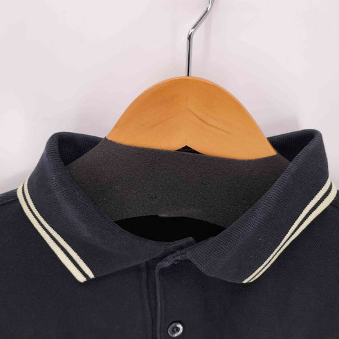 フレッドペリー FRED PERRY ロゴ刺繍 コットンピケ L/S鹿の子ポロシャツ レディース M