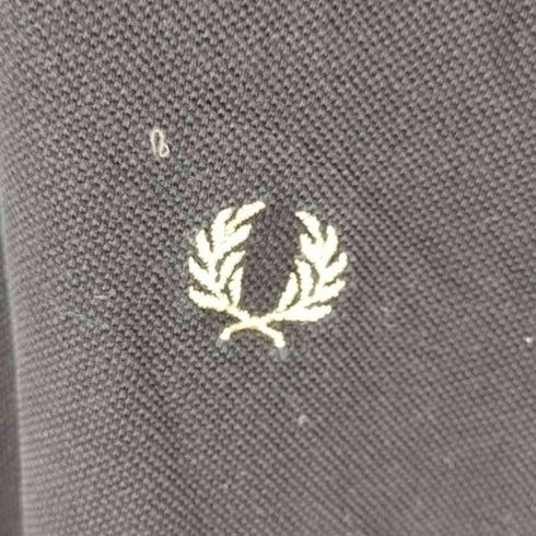 フレッドペリー FRED PERRY ロゴ刺繍 コットンピケ L/S鹿の子ポロシャツ レディース M