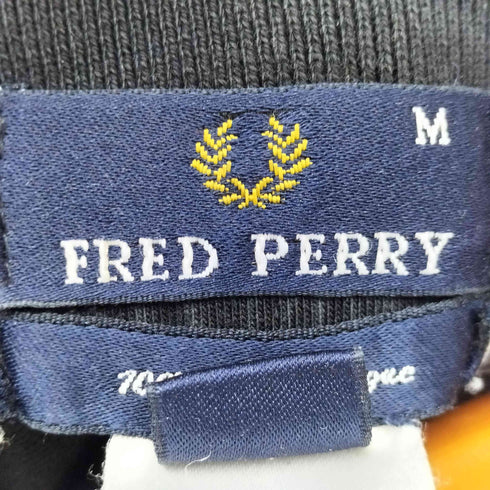 フレッドペリー FRED PERRY ロゴ刺繍 コットンピケ L/S鹿の子ポロシャツ レディース M