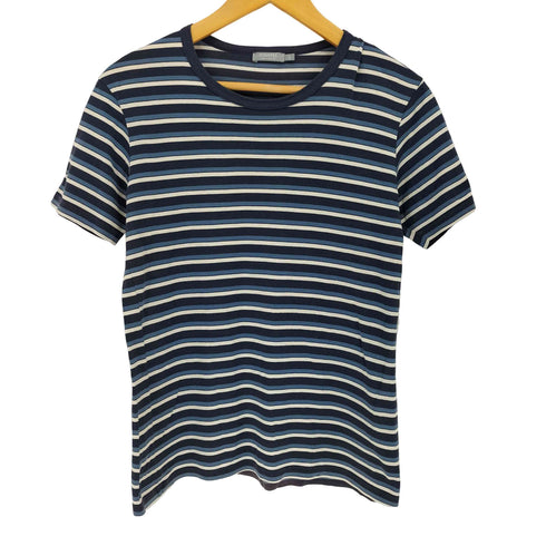 サンスペル Sunspel 英国製 クルーネック S/S ボーダーTシャツ メンズ import:S