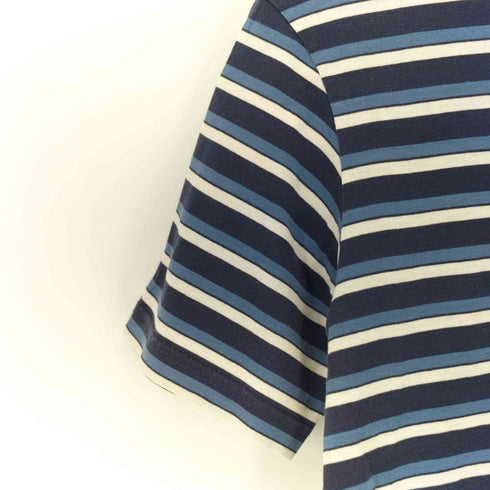 サンスペル Sunspel 英国製 クルーネック S/S ボーダーTシャツ メンズ import:S