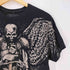 TYCOON USA製 スカル ラメ フェザー 両面プリント Tシャツ メンズ import:M