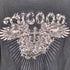 TYCOON USA製 スカル ラメ フェザー 両面プリント Tシャツ メンズ import:M