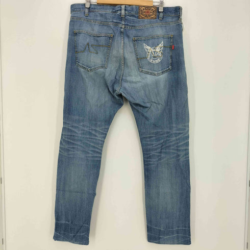 ANDSUNS BKLYN TOKYO バックロゴプリント ハチノスデニム メンズ