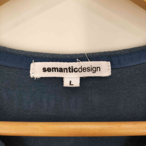 セマンティックデザイン semanticdesign ラインストーン ラメ オールドイングリッシュ 両面プリント Tシャツ Y2K メンズ JPN:L