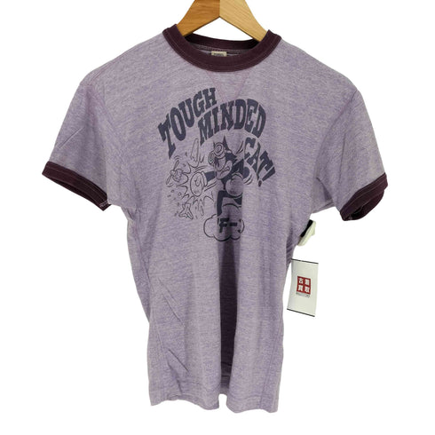 トイズマッコイ TOYS McCOY TOUGH MINDED CAT プリントリンガーTシャツ メンズ JPN:S
