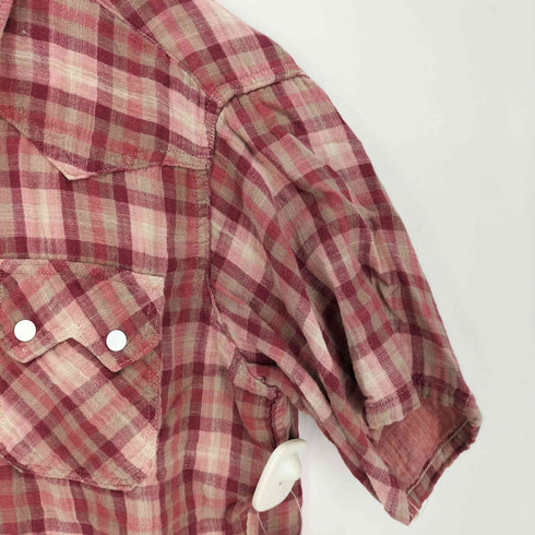ウエアハウス WAREHOUSE DOUBLE WORKS マチ付き S/S ウエスタンシャツ メンズ US:36