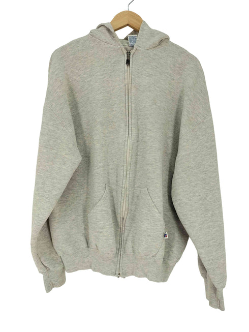ラッセルアスレチック RUSSELL ATHLETIC USA製 無地 ブランク 短丈 ジップアップ パーカー メンズ import:XL