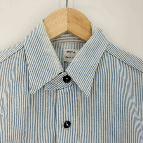 シュガーケーン SUGAR CANE ヒッコリーストライプ S/S ワークシャツ メンズ JPN:S