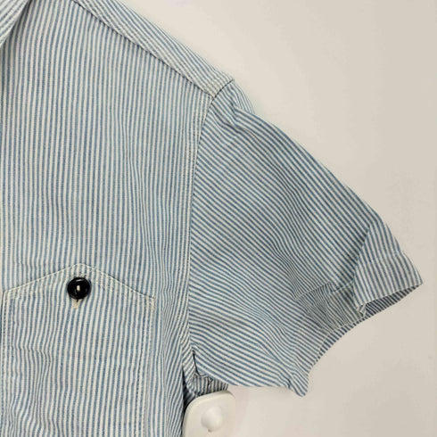 シュガーケーン SUGAR CANE ヒッコリーストライプ S/S ワークシャツ メンズ JPN:S