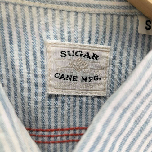 シュガーケーン SUGAR CANE ヒッコリーストライプ S/S ワークシャツ メンズ JPN:S