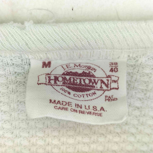 HOMETOWN 80S USA製 ワッフル サーマルロンT メンズ import:M