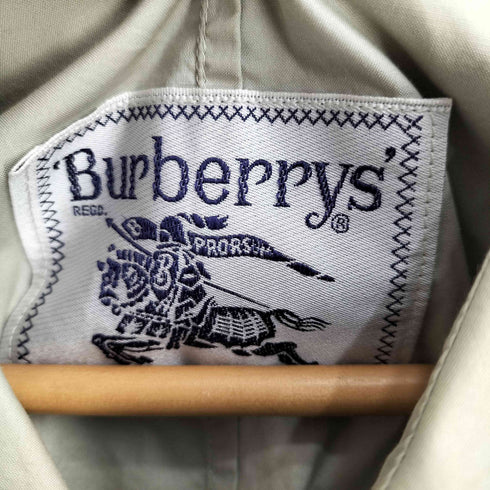 バーバリーズ BURBERRYS 80-90S OLD 白タグ ダブル ガンフラップ付き バルマカーン ステンカラー コート レディース