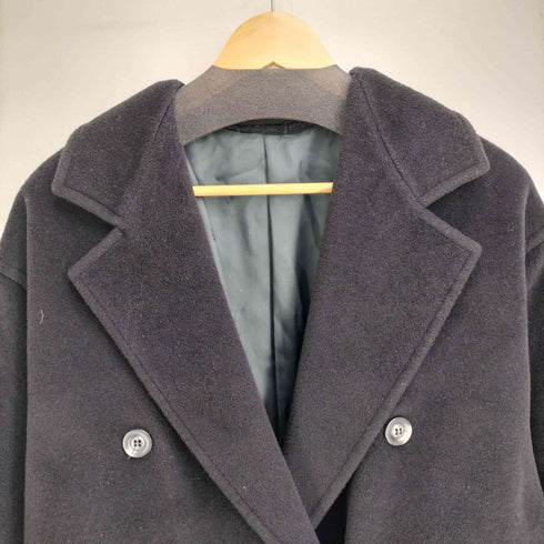 マックスマーラ MAX MARA 80S-90S 白タグ ウール混 カシミア混 ダブルブレスト コート レディース US:4