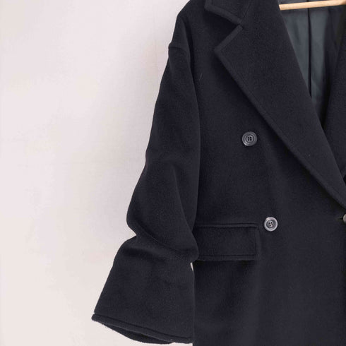 マックスマーラ MAX MARA 80S-90S 白タグ ウール混 カシミア混 ダブルブレスト コート レディース US:4