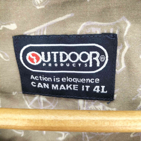 アウトドアプロダクツ OUTDOOR PRODUCTS BIG SIZE レーヨン混 総柄 オープンカラーシャツ メンズ 4L