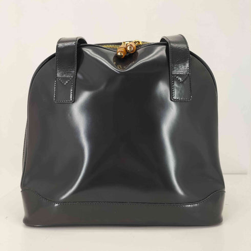 グッチ GUCCI バンブージップ パテントレザー ショルダーバッグ bamboo zip patent leather shoulder bag レディース