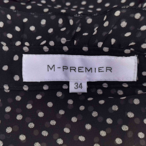 エムプルミエ M-PREMIER ドット シアーフリルノースリーブブラウス レディース JPN:34