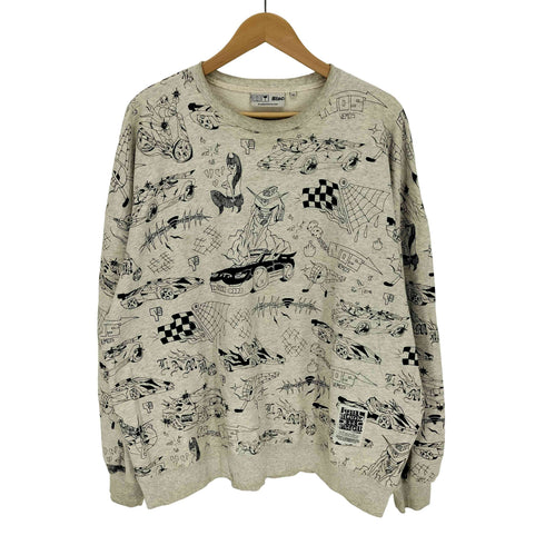 ザブラックアイパッチ THE BLACK EYE PATCH 19SS Stacks SECTUNO フラッシャー アート クルーネック スウェット メンズ import:XL
