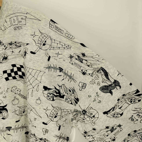 ザブラックアイパッチ THE BLACK EYE PATCH 19SS Stacks SECTUNO フラッシャー アート クルーネック スウェット メンズ import:XL