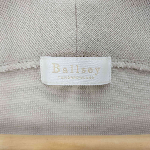 ボールジー BALLSEY ポリエステルシルクミラノリブ フロントオープンカーディガン レディース JPN:S