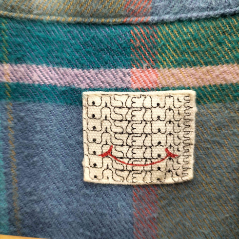 EATER ドッキング パッチワーク カットオフ S/S シャツ メンズ