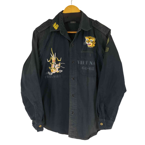 テイラートウヨウ TAILOR TOYO テーラー東洋 刺繍入り ミリタリーワーク ベトナムシャツ メンズ JPN:M