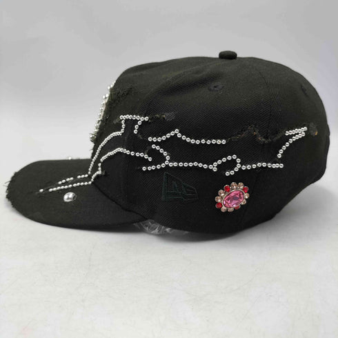 ニューエラ NEW ERA チームロゴ 刺繍 スタッズ リメイク ベースボール キャップ メンズ