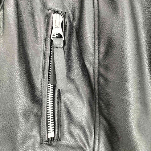 エイチアンドエム H&M フェイクレザーライダースジャケット レディース import:M