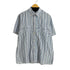 ダニエルクレミュ DANIEL CREMIEUX フロントデザイン S/S ストライプ BD シャツ メンズ JPN:XL