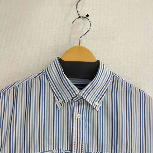 ダニエルクレミュ DANIEL CREMIEUX フロントデザイン S/S ストライプ BD シャツ メンズ JPN:XL