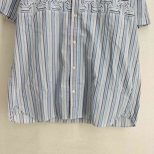 ダニエルクレミュ DANIEL CREMIEUX フロントデザイン S/S ストライプ BD シャツ メンズ JPN:XL