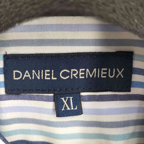 ダニエルクレミュ DANIEL CREMIEUX フロントデザイン S/S ストライプ BD シャツ メンズ JPN:XL
