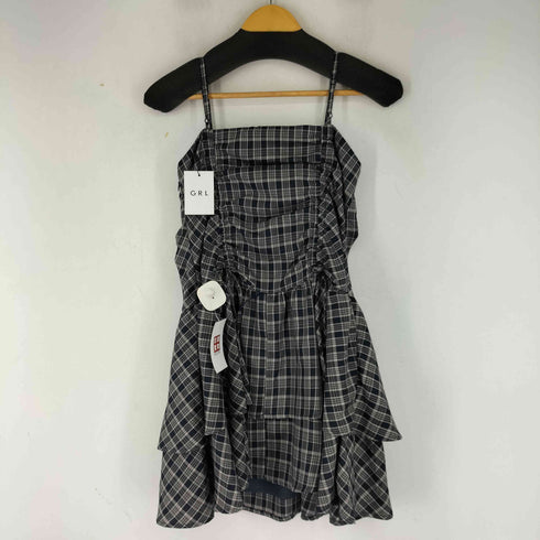 グレイル GRL チェック柄ドロストリボンミニワンピース レディース JPN:M