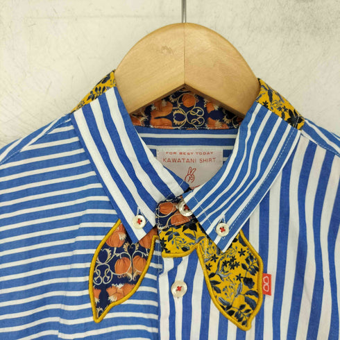 KAWATANI SHIRT 柄切替 L/S ボタンダウンシャツ メンズ JPN:S