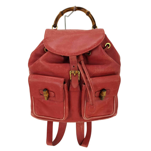 グッチ GUCCI バンブー レザー バックパック bamboo leather backpack レディース