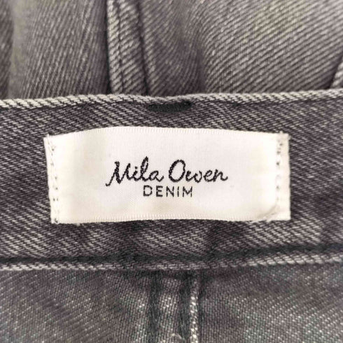 ミラオーウェン Mila Owen 裾段差 切りっぱなしデザイン ストレートデニムパンツ レディース JPN:1