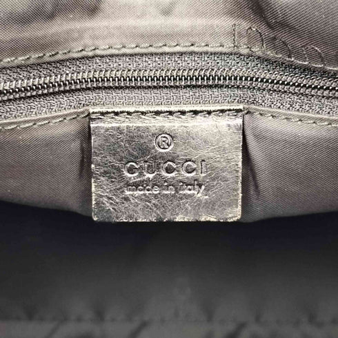 グッチ GUCCI ロゴプレート ナイロン レザー ミニ トートバッグ logo plate nylon leather mini tote bag レディース
