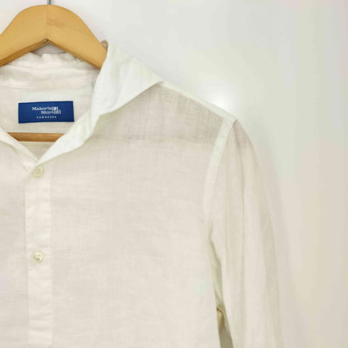 メーカーズシャツカマクラ Makers Shirt 鎌倉 リネン100 テールカット カプリシャツ メンズ JPN:S