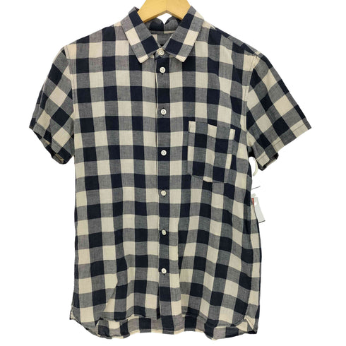 アーペーセー A.P.C. ブロックチェック コットンリネン 半袖 ポケットシャツ メンズ import:XS