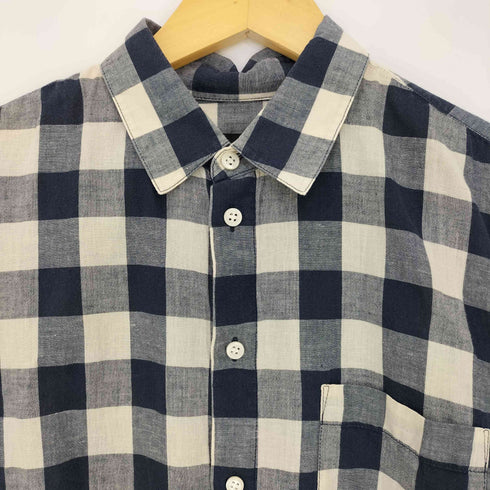 アーペーセー A.P.C. ブロックチェック コットンリネン 半袖 ポケットシャツ メンズ import:XS