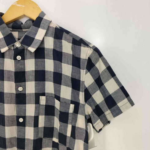 アーペーセー A.P.C. ブロックチェック コットンリネン 半袖 ポケットシャツ メンズ import:XS