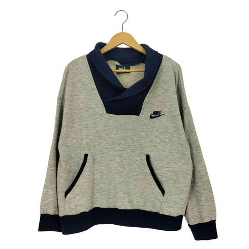 ナイキ NIKE 80S 紺タグ ショールカラー スウッシュロゴ スウェット メンズ import:L