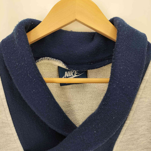 ナイキ NIKE 80S 紺タグ ショールカラー スウッシュロゴ スウェット メンズ import:L