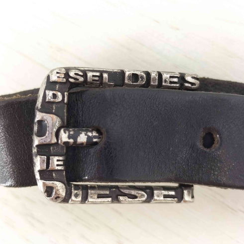 ディーゼル DIESEL ロゴプレート レザーベルト付き ウォレットチェーン メンズ