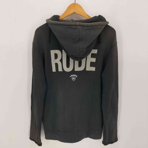 ルードギャラリー RUDE GALLERY フロッキープリント ダメージ ダブルジップ パーカー 襤褸 メンズ JPN:4