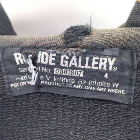 ルードギャラリー RUDE GALLERY フロッキープリント ダメージ ダブルジップ パーカー 襤褸 メンズ JPN:4