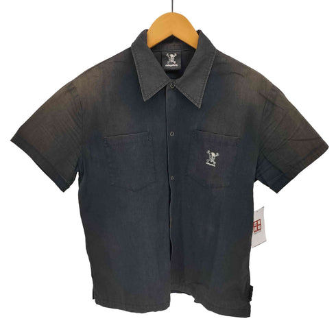 ルードギャラリー RUDE GALLERY ボックスシルエット スカルロゴ スナップボタン S/S ワーク シャツ メンズ JPN:M
