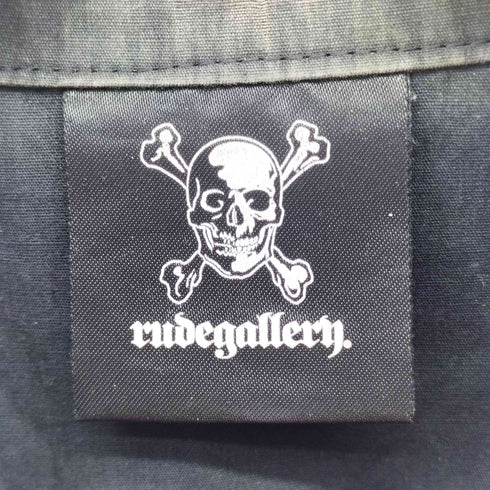 ルードギャラリー RUDE GALLERY ボックスシルエット スカルロゴ スナップボタン S/S ワーク シャツ メンズ JPN:M