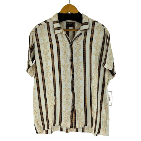CASA MODA スカーフ総柄 S/S オープンカラーシャツ メンズ import:L